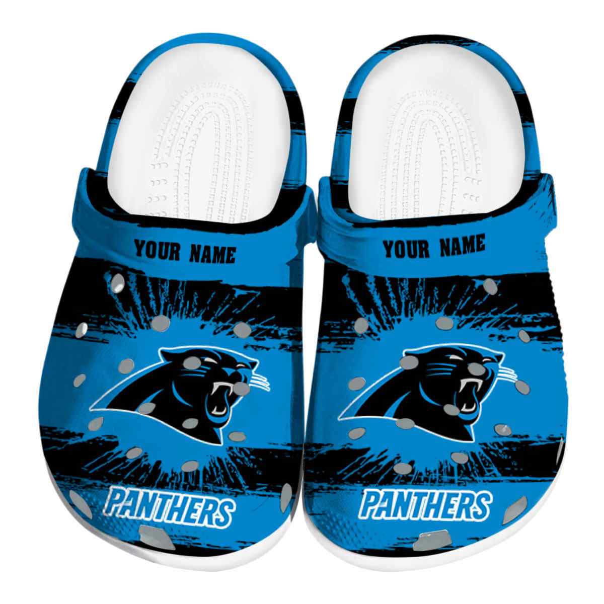 Carolina Panthers NFL Sport Crocs Crocband Clogs Shoes Comfortable For Men Women and Kids