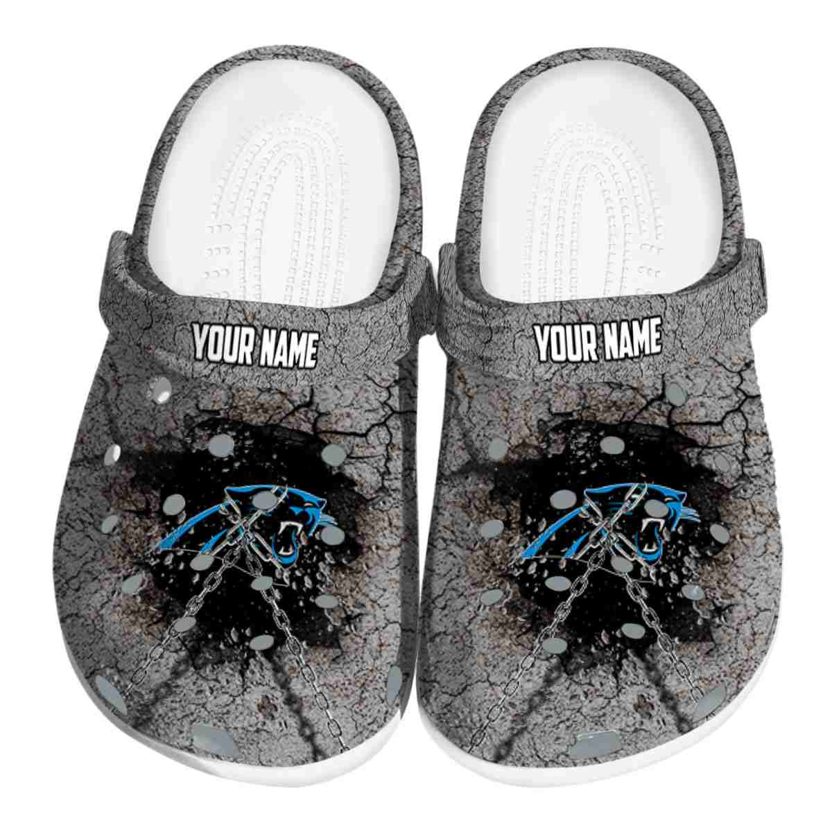Carolina Panthers NFL Sport Crocs Crocband Clogs Shoes Comfortable For Men Women and Kids