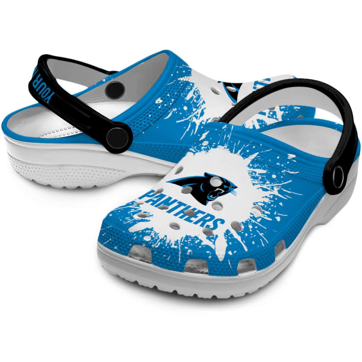 Carolina Panthers NFL Sport Crocs Crocband Clogs Shoes Comfortable For Men Women and Kids - Image 3