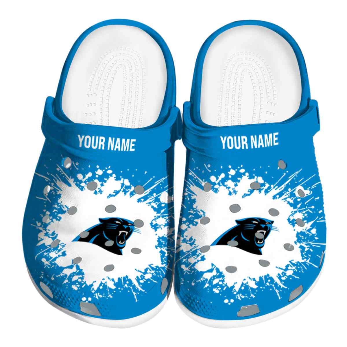 Carolina Panthers NFL Sport Crocs Crocband Clogs Shoes Comfortable For Men Women and Kids