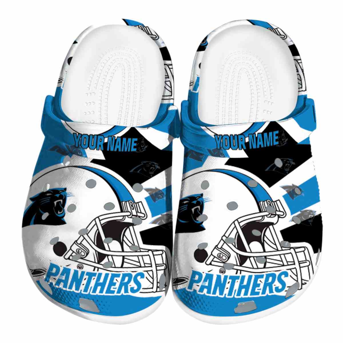 Carolina Panthers NFL Sport Crocs Crocband Clogs Shoes Comfortable For Men Women and Kids
