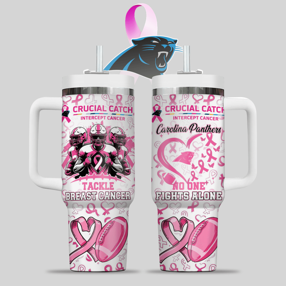 Carolina Panthers NFL x Breast Cancer Awareness Custom Stanley Cup 40 oz 30 oz Tumbler With HandleTVC2301124