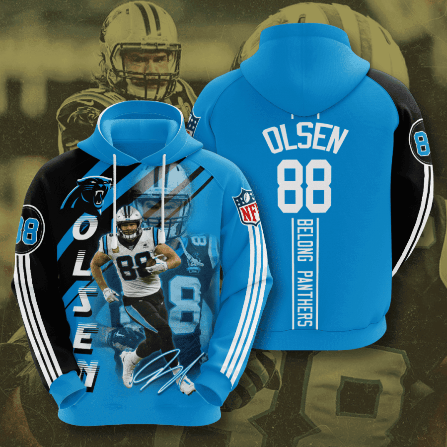 Carolina Panthers Panthers Greg Olsen 3D All Over Print Hoodie, Zip Hoodie