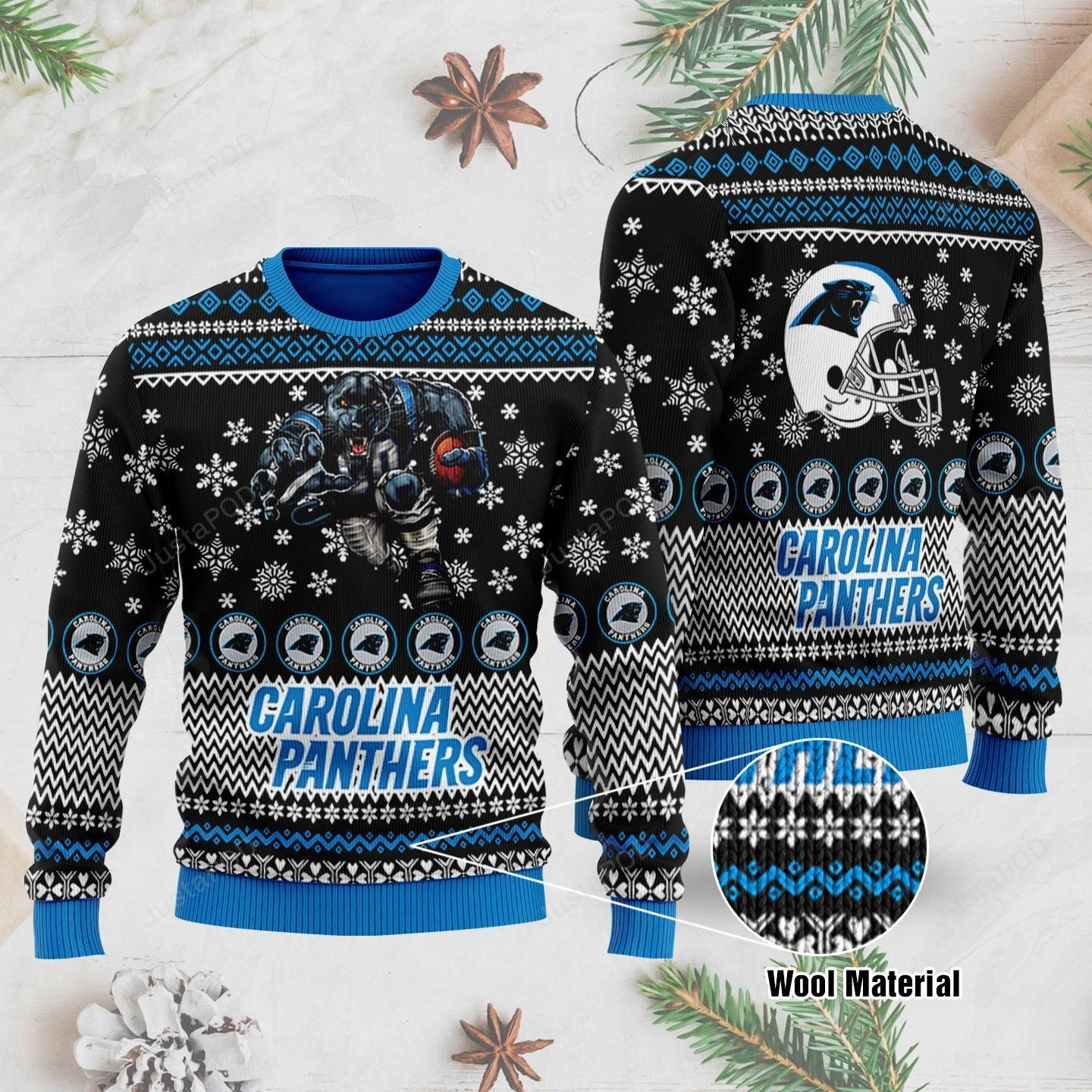 Carolina Panthers Ugly Christmas Sweater Adult 3D Funny Matching for family