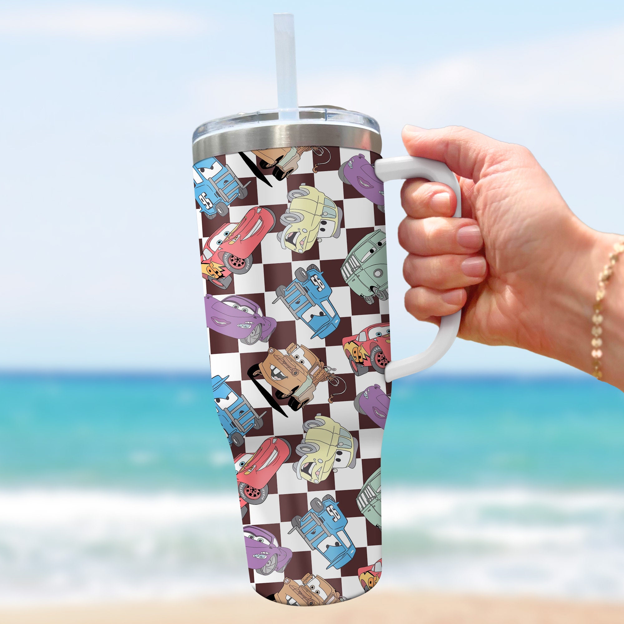 Cars Disney Cartoon Custom Stanley Cup 40 oz 30 oz Tumbler With HandleTVC2301973 - Image 2