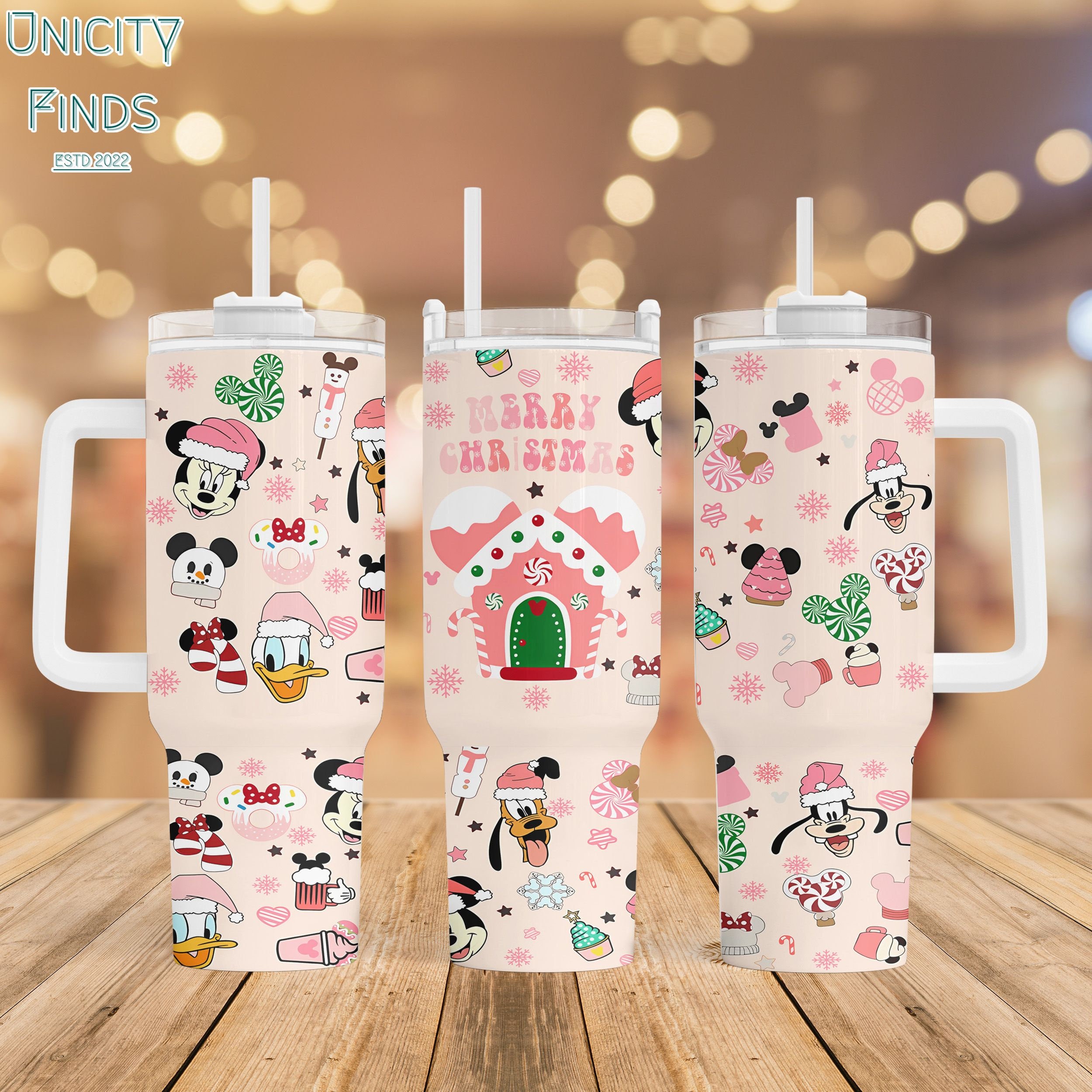 Cartoon Christmas Characters Disney Custom Stanley Cup 40 oz 30 oz Tumbler With HandleTVC2301850