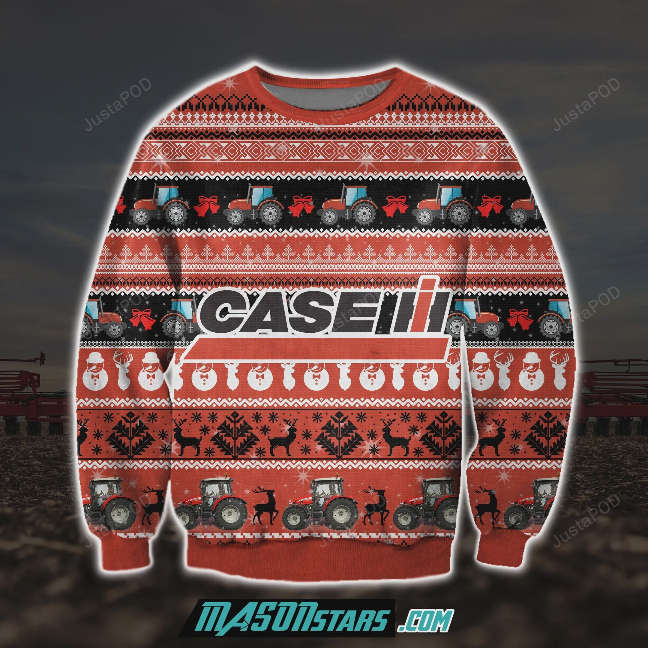 Case Ih 3D Ugly Christmas Sweater Adult 3D Funny Matching for family