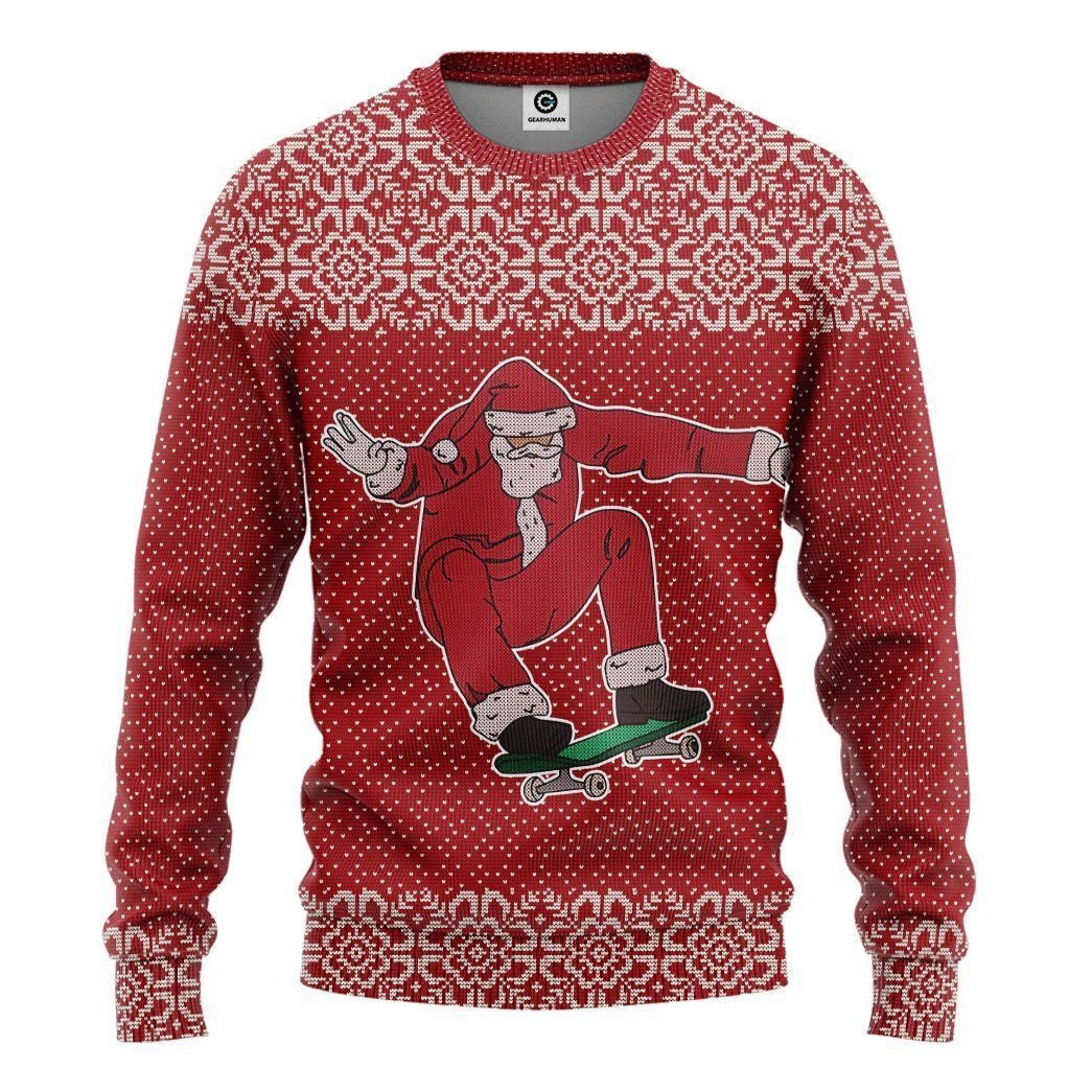 Casespring Santa Claus Ugly Christmas Sweater Adult 3D Funny Matching for family