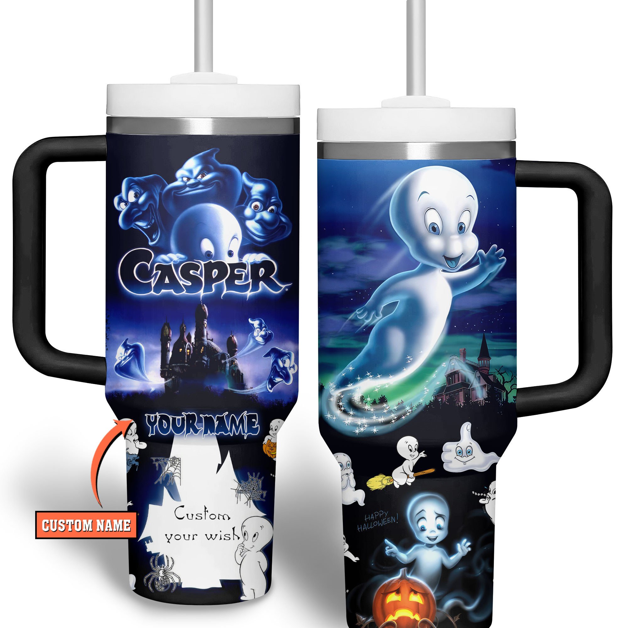 Casper Cartoon Custom Stanley Cup 40 oz 30 oz Tumbler With HandleTVC2301687