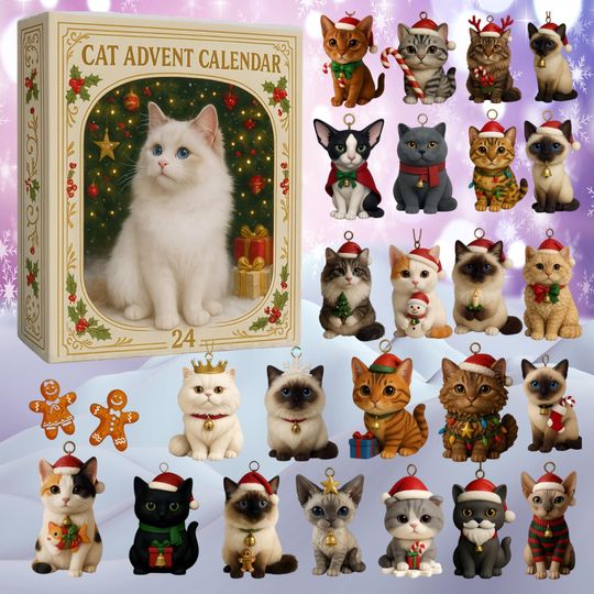 Cat Advent Calendar 2025, 24 Day Advent Calendar for Pets Lover, Christmas Countdown Calendar for Cat Owner - Image 7