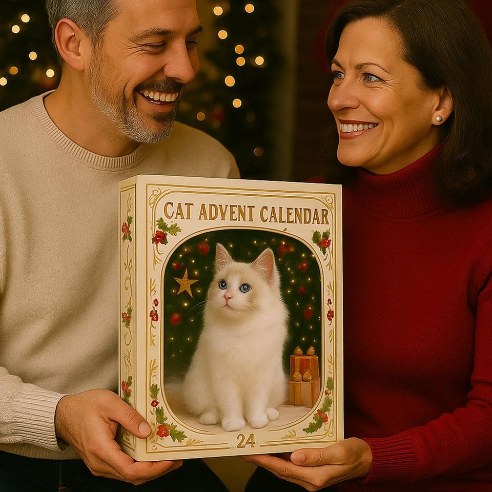 Cat Advent Calendar 2025, 24 Day Cat Breed Calendar : Vintage Christmas Ornament Countdown - Image 7