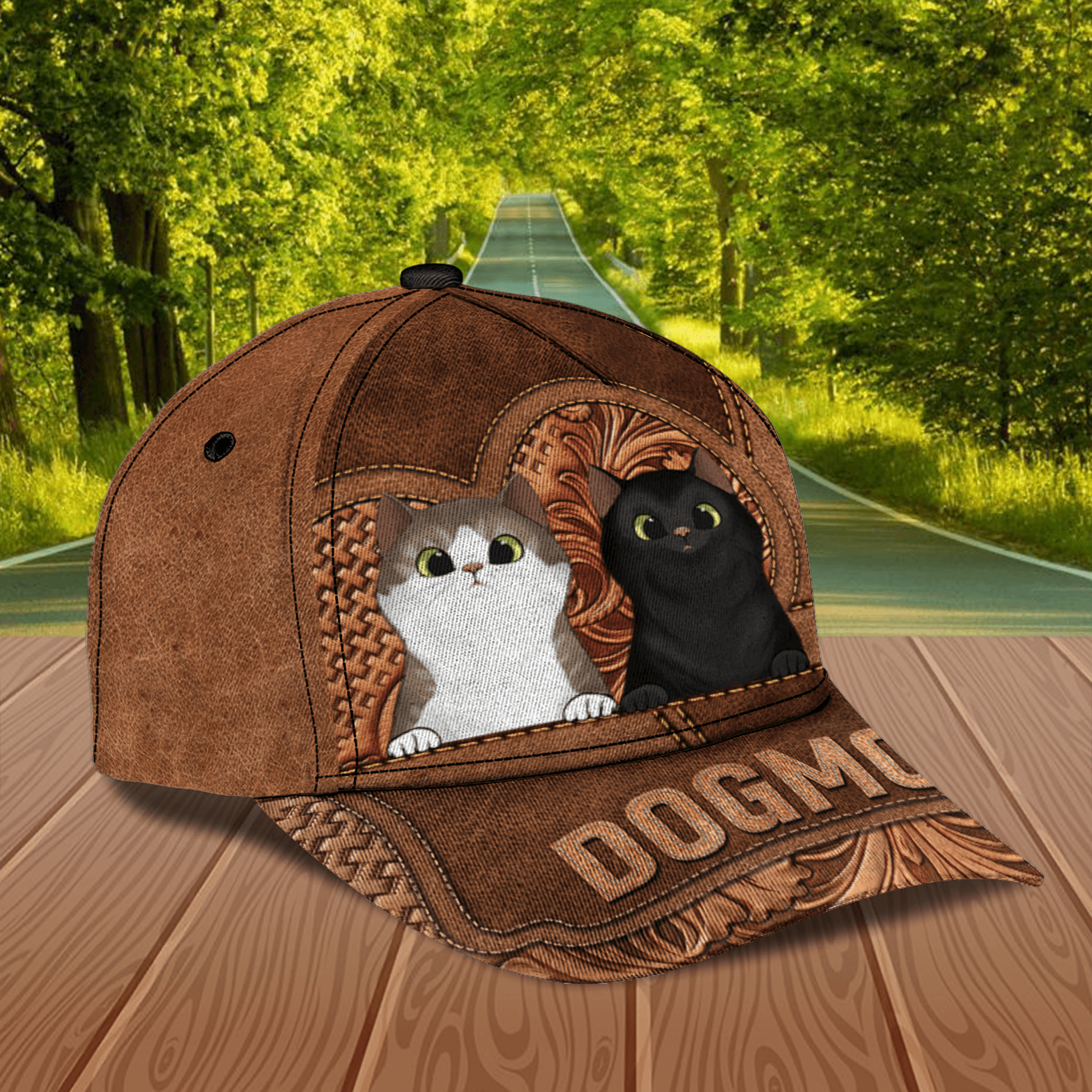 Cat All Brown For Cat Mom Personalized Cap, Personalized Gift for Cat Lovers, Cat Mom, Cat Dad Trucker Hats Custom Hats Gifts For Men & Women