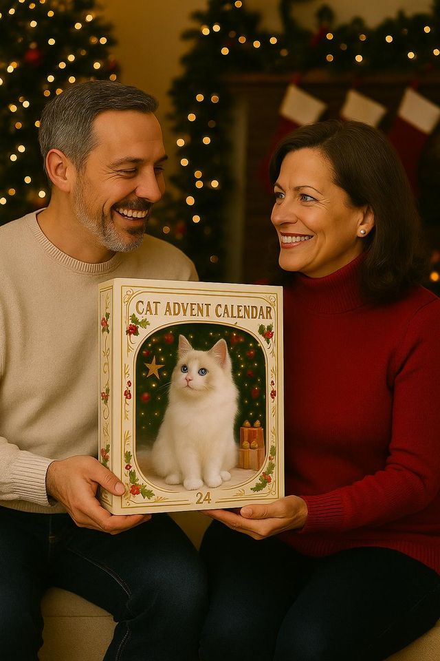 Cat Breeds Advent Calendar 2025, 24 Day Cat Breeds Figurines: Vintage Christmas Ornament Countdown - Image 8