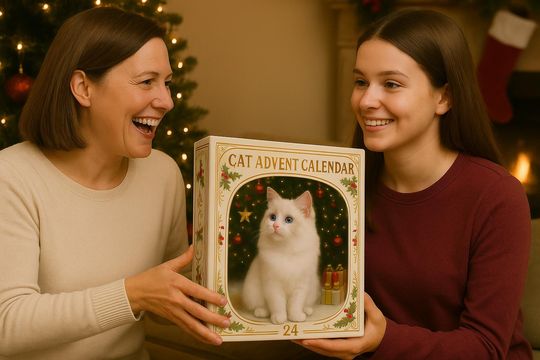 Cat Breeds Advent Calendar 2025, 24 Day Cat Breeds Figurines: Vintage Christmas Ornament Countdown - Image 16