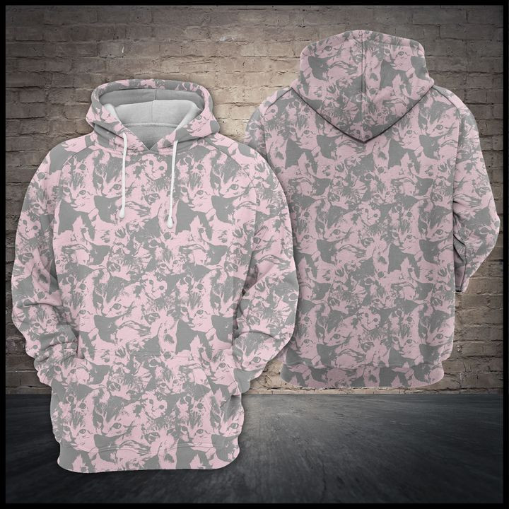 Cat Camo 3D All Over Print Hoodie, Zip Hoodie
