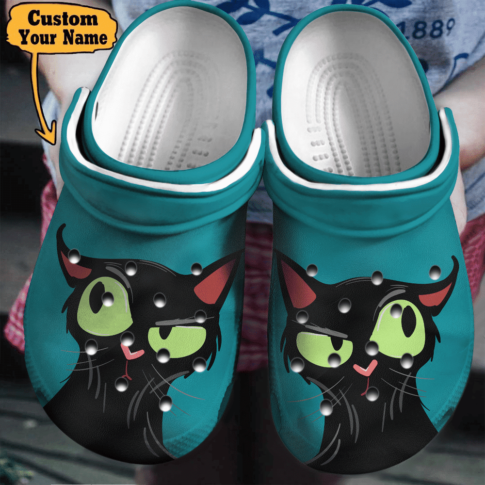 Cat - Cat Face Personalized Clogs Shoes For Men And Women
