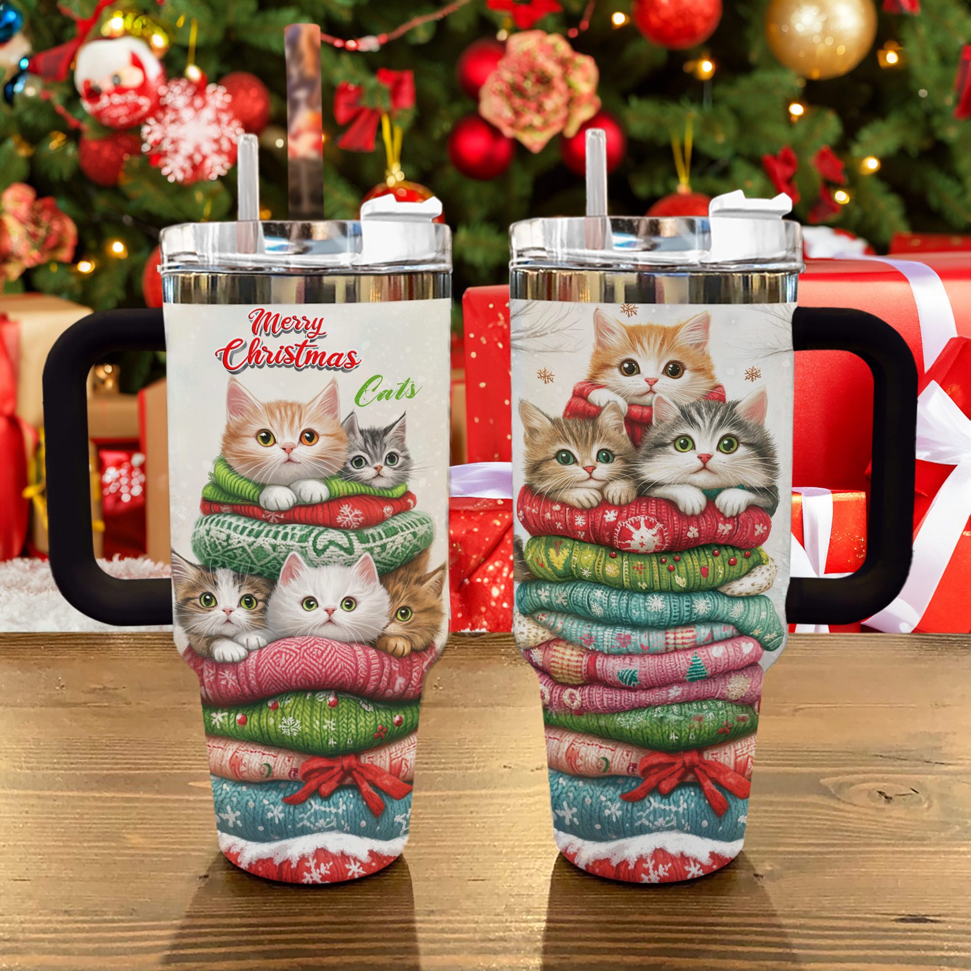 Cat Christmas Custom Stanley Cup 40 oz 30 oz Tumbler With HandleTVC2301290 - Image 4