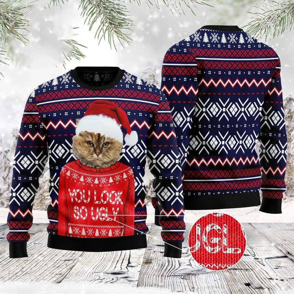 Cat Christmas Ugly Sweater, Meowy Catmas Ugly Sweater Shirt, Cat Mom Xmas Sweater