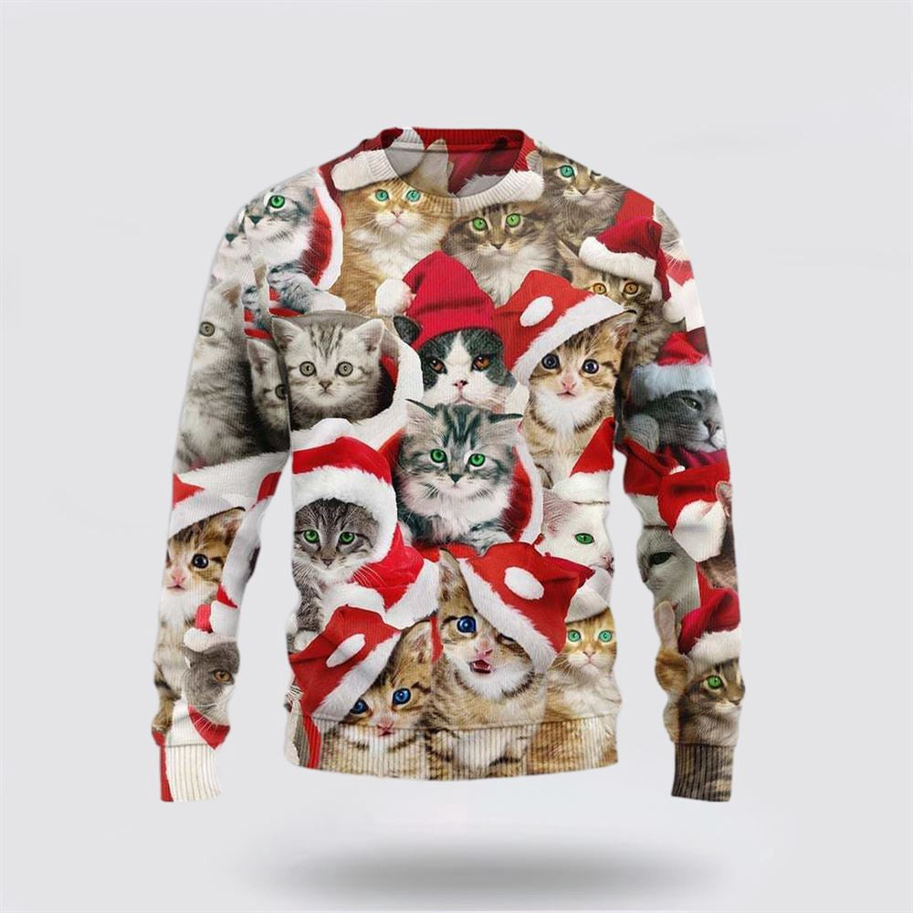 Cat Christmats Ugly Christmas Sweater Christmas Unisex Sweater Funny Christmas Sweater