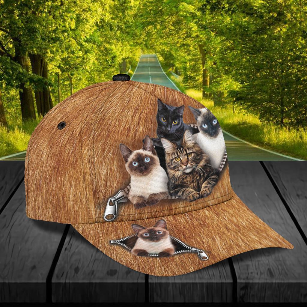 Cat Classic Cap, Gift for Cat Lovers, Cat Mom Trucker Hats Custom Hats Gifts For Men & Women