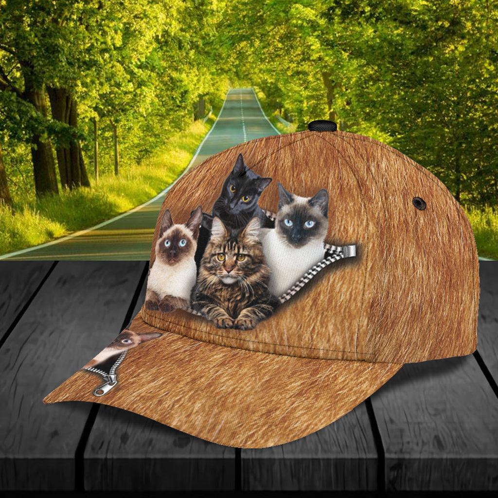 Cat Classic Cap, Gift for Cat Lovers, Cat Mom Trucker Hats Custom Hats Gifts For Men & Women