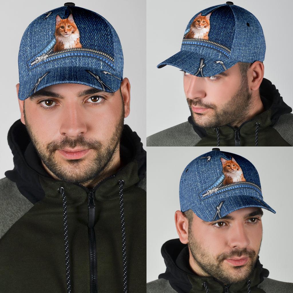 Cat Classic Cap, Gift for Cat Lovers, Cat Mom Trucker Hats Custom Hats Gifts For Men & Women