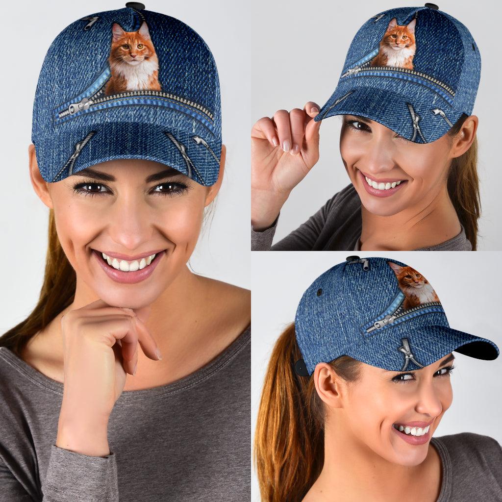 Cat Classic Cap, Gift for Cat Lovers, Cat Mom Trucker Hats Custom Hats Gifts For Men & Women