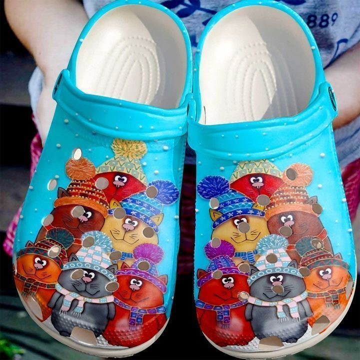 Cat Cute Cats In Snow Classic Clogs Shoes
