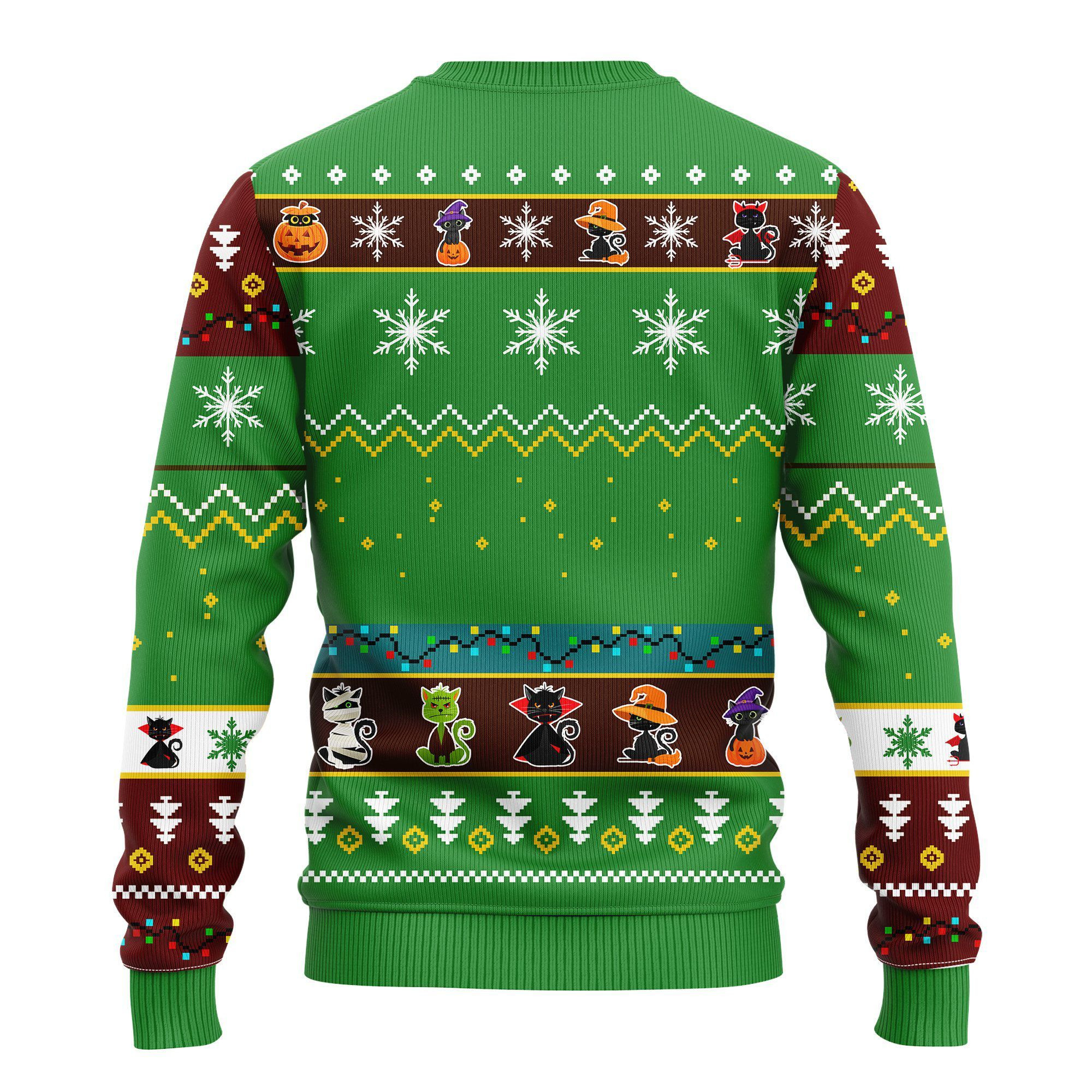 Cat Cute Witcher Noel Mc Ugly Christmas Sweater Adult 3D Funny Matching for family - Image 2