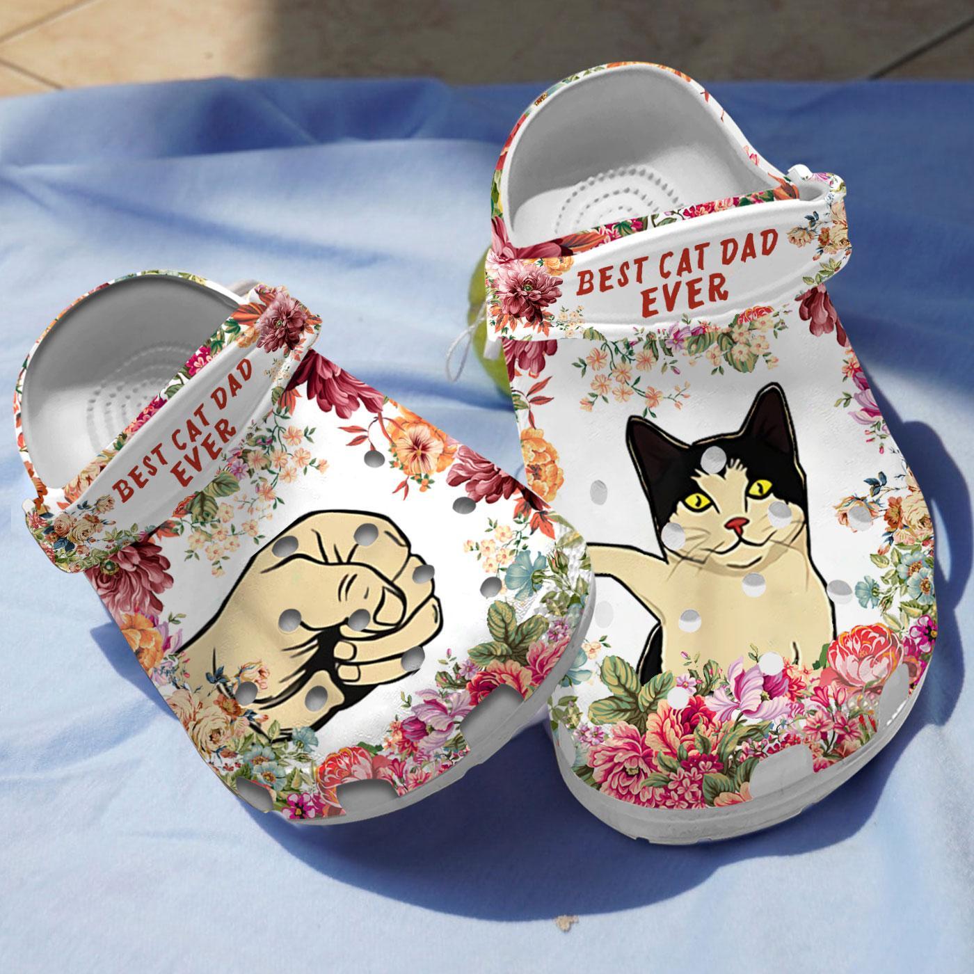 Cat Dad Crocs Crocband Clogs Shoes Comfortable For Men Women and Kids