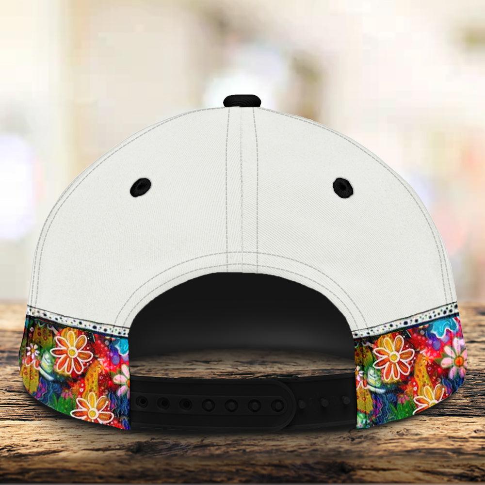 Cat Dad With Colorful Flower Pattern Cat Personalized Classic Cap, FatherÃƒÂ¢Ã¢â€šÂ¬Ã¢â€žÂ¢s Day Gift for Cat Lovers, Cat Mom, Cat Dad Trucker Hats Custom Hats Gifts For Men & Women