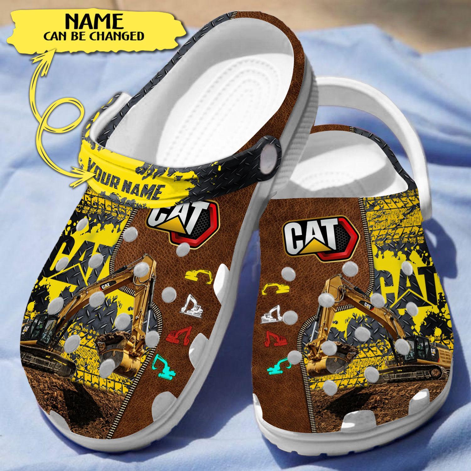 Cat Excavator Crocs Crocband Clogs Shoes Comfortable For Men Women and Kids