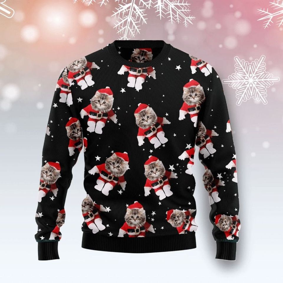 Cat Face Christmas Sweater