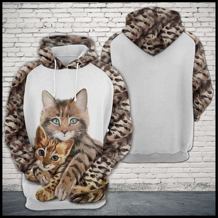 Cat Family 3D All Over Print Hoodie, Zip Hoodie