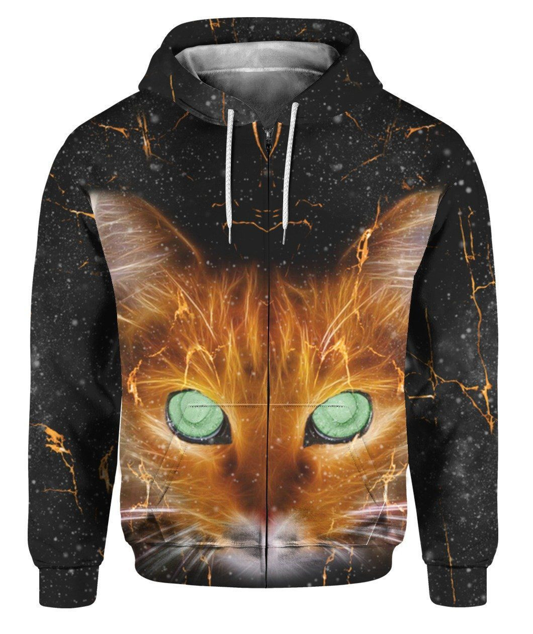 Cat Fire 3D All Over Print Hoodie, Zip Hoodie