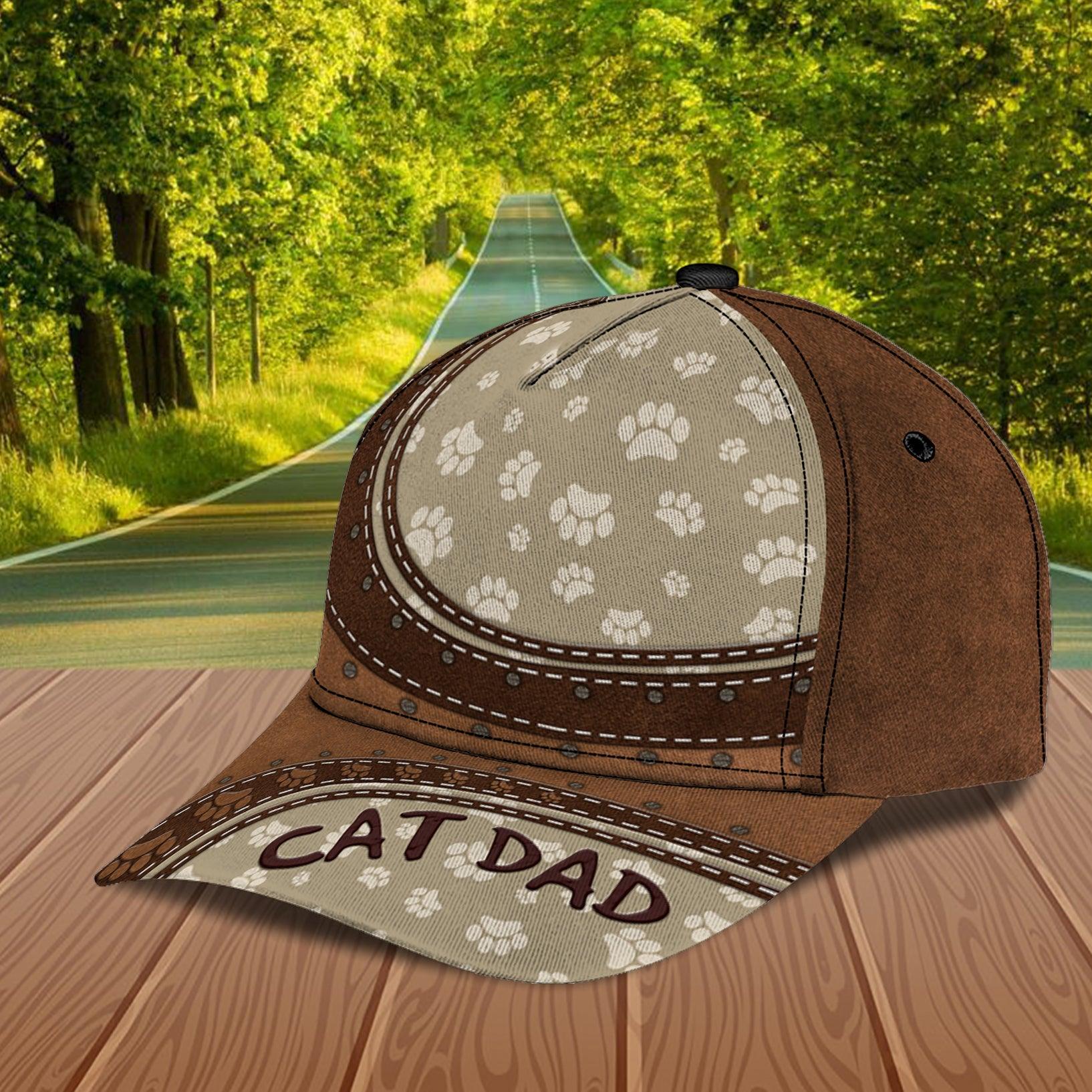 Cat For Cat Dad Personalized Cap, Personalized Gift for Cat Lovers, Cat Mom, Cat Dad Trucker Hats Custom Hats Gifts For Men & Women