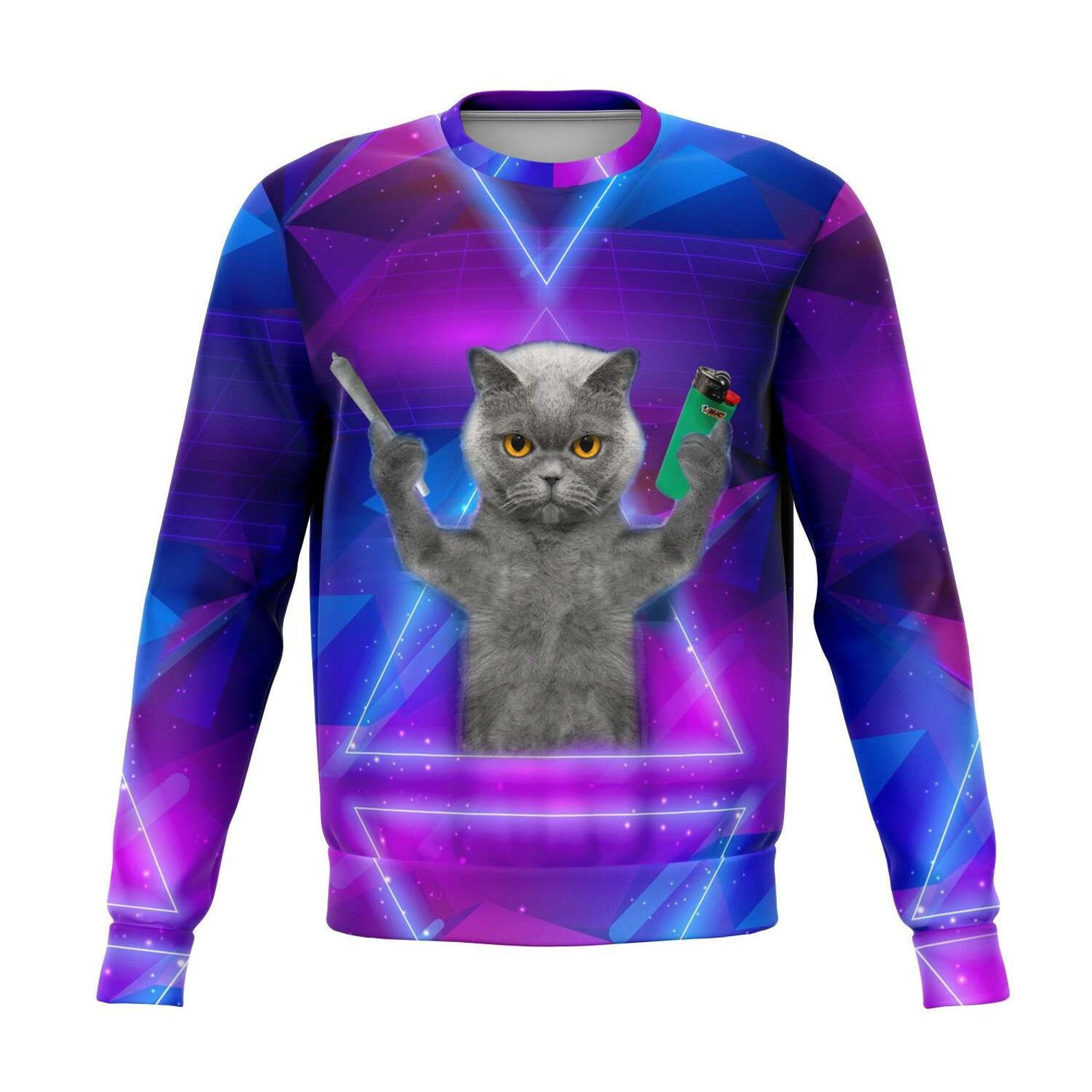 Cat Galaxy Ugly Christmas Sweater Adult 3D Funny Matching for family