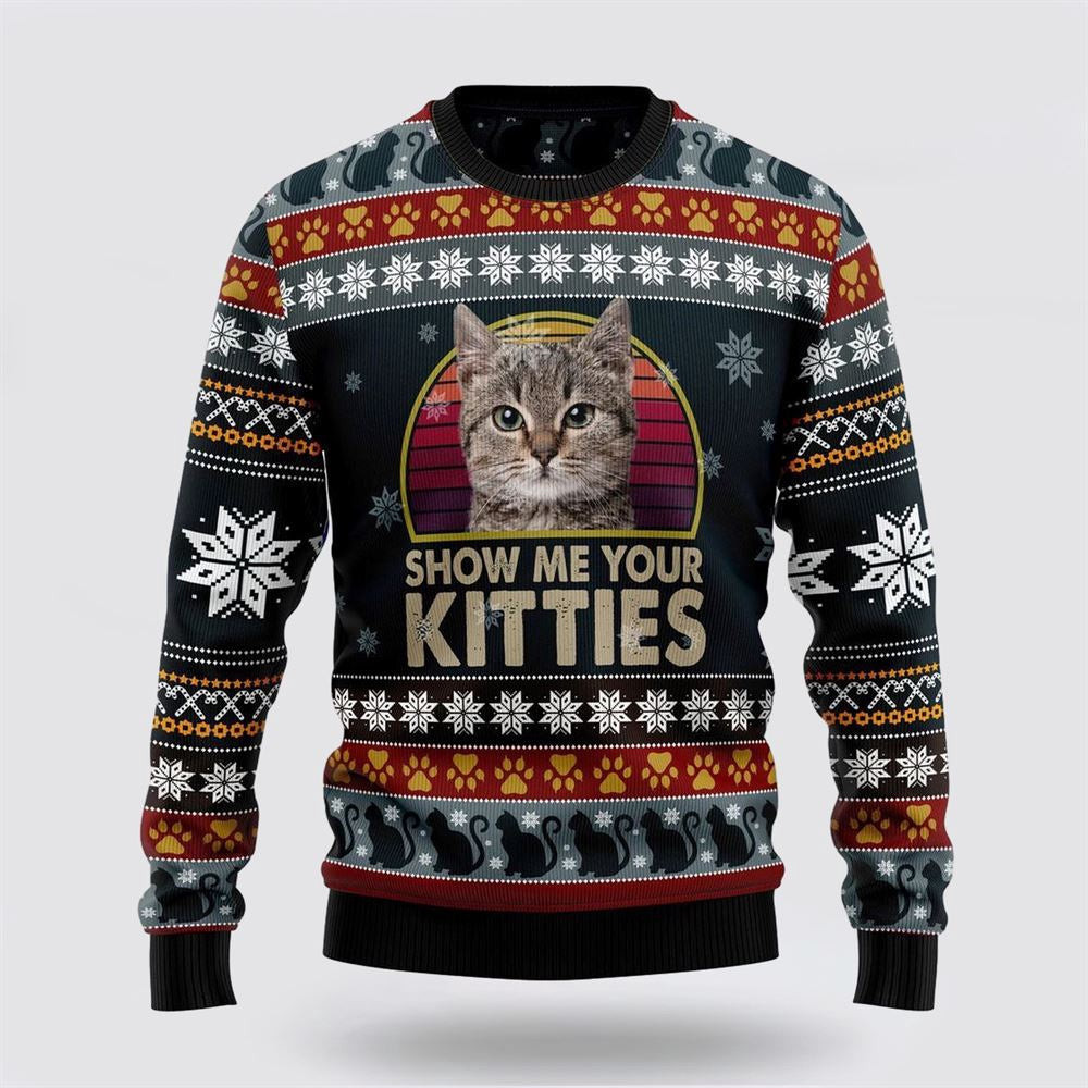 Cat Keep It Classy For Christmas Ugly Christmas Sweater Christmas Unisex Sweater Funny Christmas Sweater