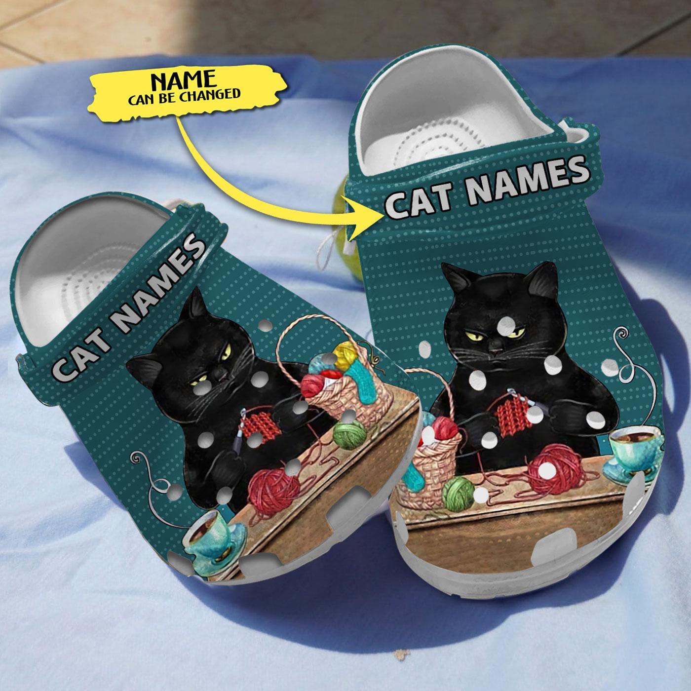 Cat Knitting Lover Crocs Crocband Clogs Shoes Comfortable For Men Women and Kids