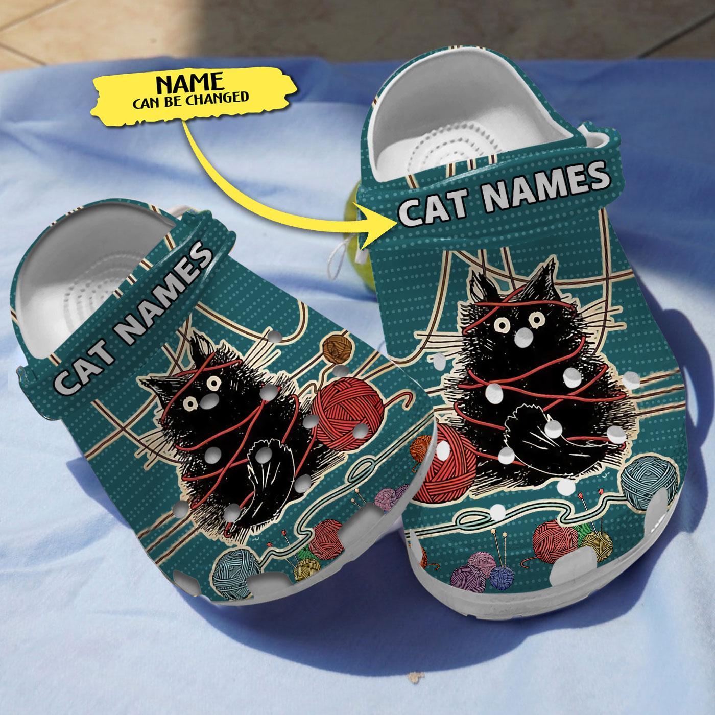 Cat Knitting Lover Crocs Crocband Clogs Shoes Comfortable For Men Women and Kids