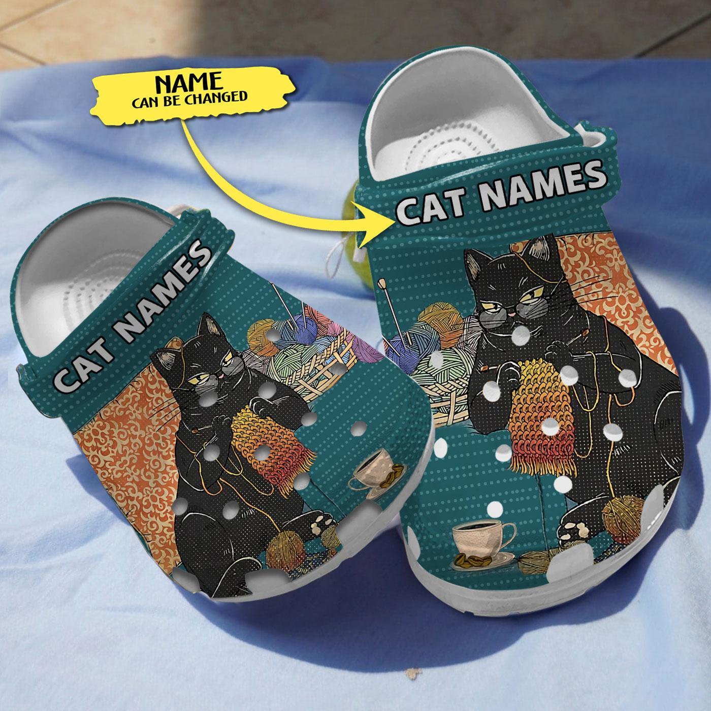 Cat Knitting Lover Crocs Crocband Clogs Shoes Comfortable For Men Women and Kids