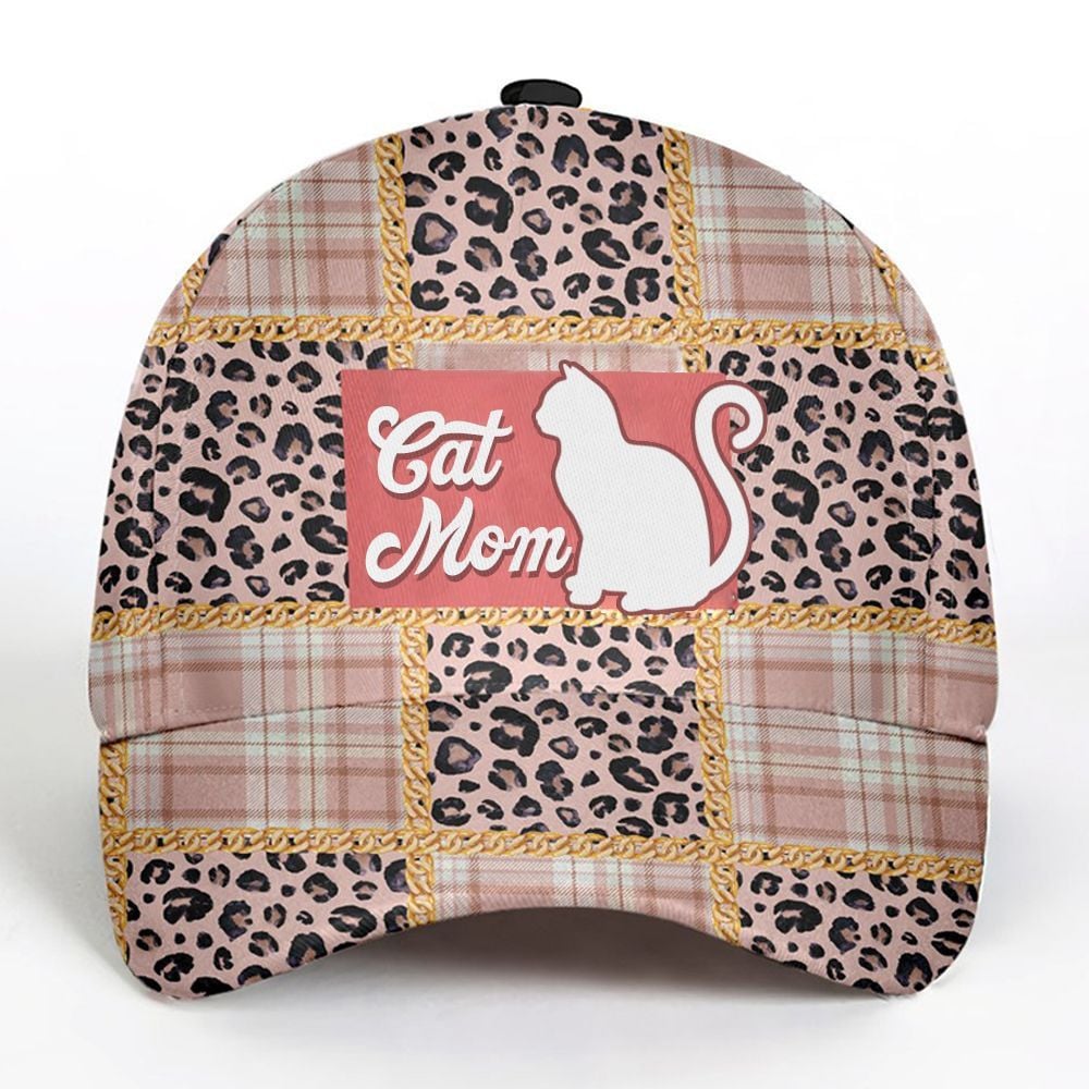 Cat Mom Hat Womens Baseball Cap Unique Best Gift For Cat Mom Trucker Hats Custom Hats Gifts For Men & Women