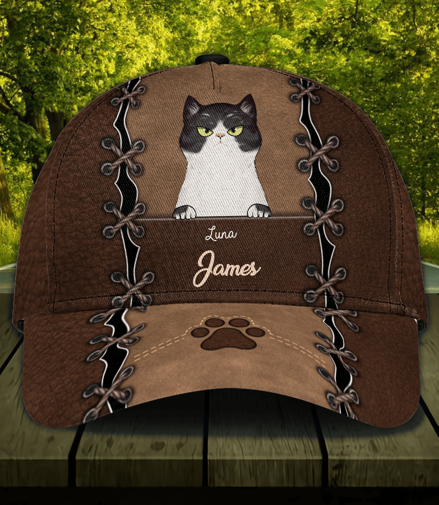 Cat Paw Personalized Classic Cap, Personalized Gift for Cat Lovers, Cat Mom, Cat Dad Trucker Hats Custom Hats Gifts For Men & Women