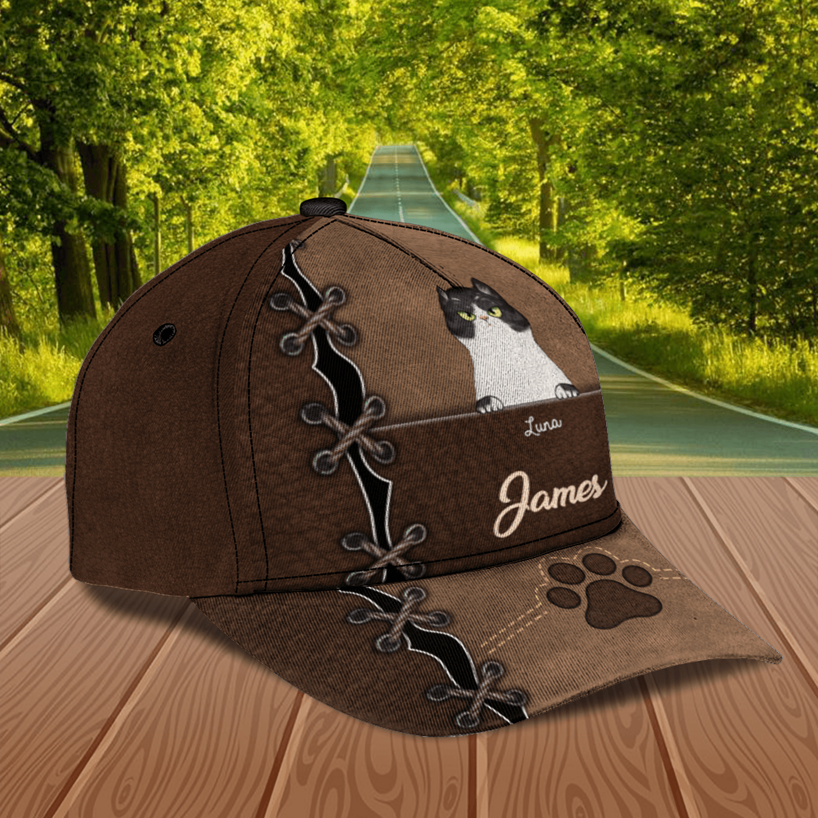 Cat Paw Personalized Classic Cap, Personalized Gift for Cat Lovers, Cat Mom, Cat Dad Trucker Hats Custom Hats Gifts For Men & Women