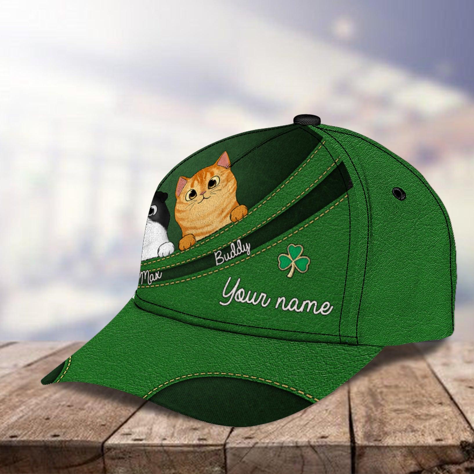 Cat Personalized Classic Cap, Personalized Gift for Cat Lovers, Cat Dad, Cat Mom Trucker Hats Custom Hats Gifts For Men & Women