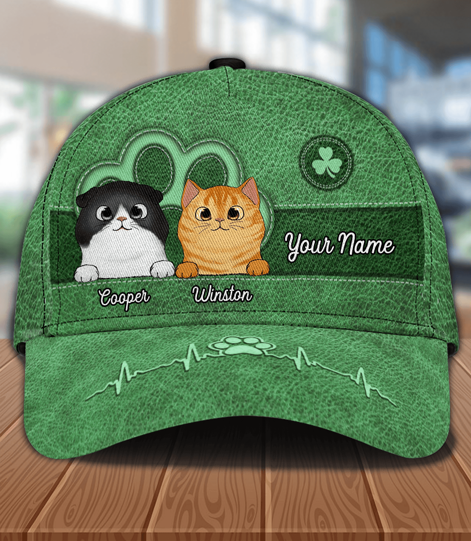 Cat Personalized Classic Cap, Personalized Gift for Cat Lovers, Cat Dad, Cat Mom Trucker Hats Custom Hats Gifts For Men & Women