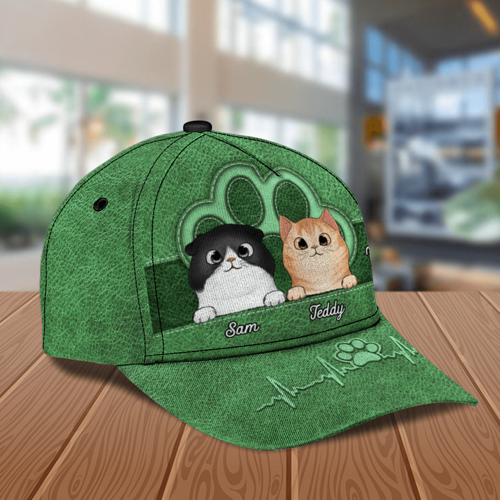 Cat Personalized Classic Cap, Personalized Gift for Cat Lovers, Cat Dad, Cat Mom Trucker Hats Custom Hats Gifts For Men & Women