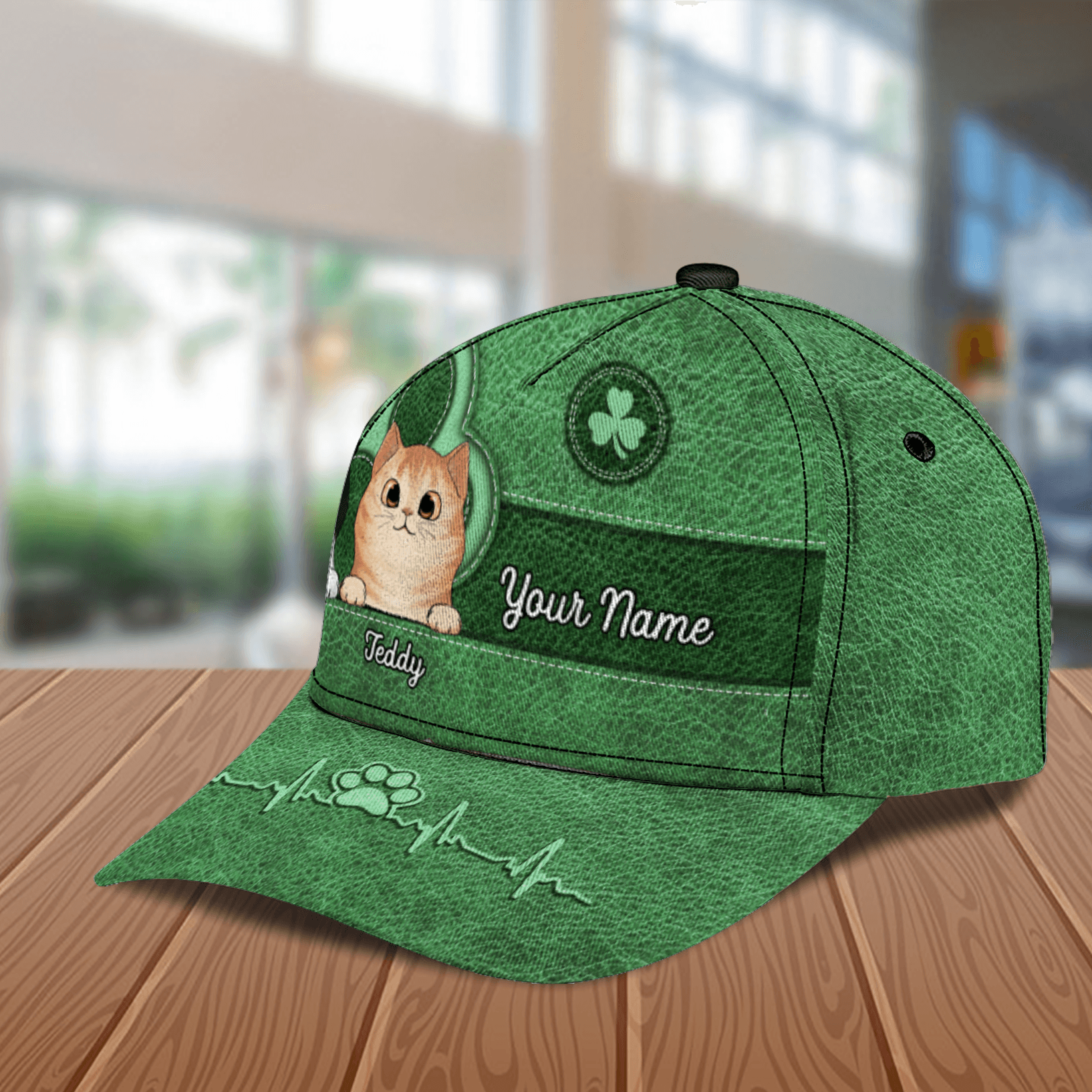 Cat Personalized Classic Cap, Personalized Gift for Cat Lovers, Cat Dad, Cat Mom Trucker Hats Custom Hats Gifts For Men & Women