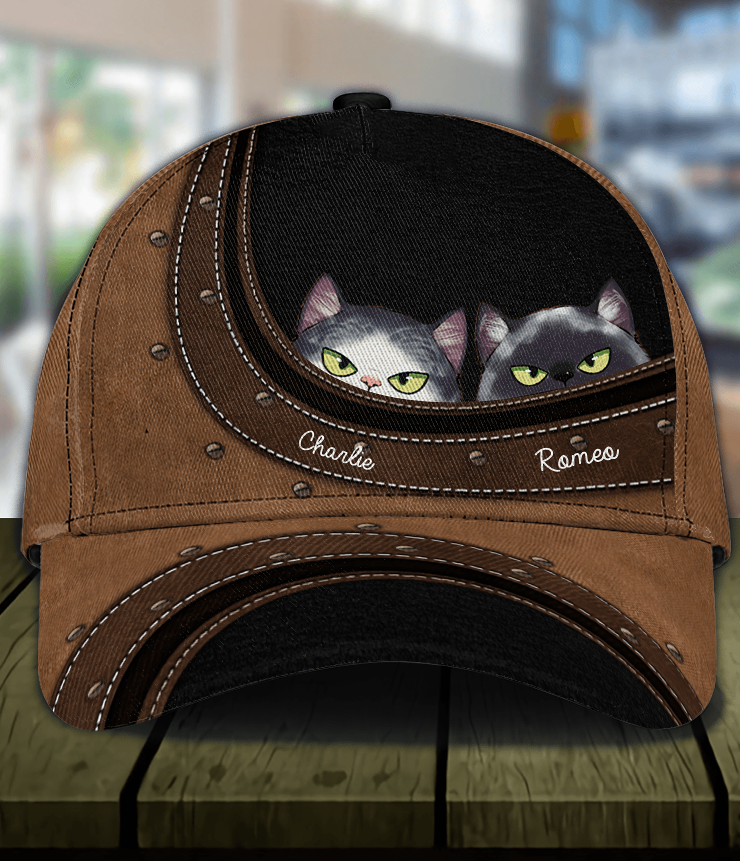 Cat Personalized Classic Cap, Personalized Gift for Cat Lovers, Cat Mom, Cat Dad Trucker Hats Custom Hats Gifts For Men & Women