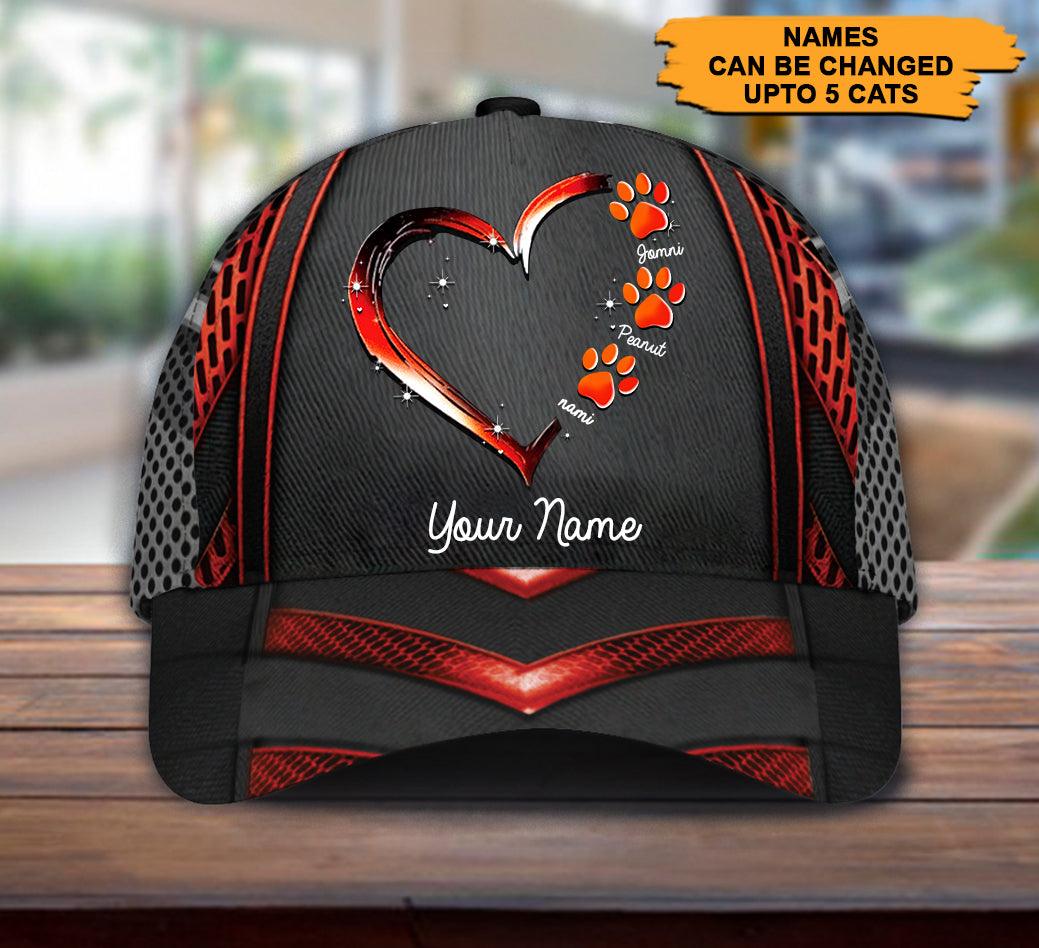 Cat Personalized Classic Cap, Personalized Gift for Cat Lovers, Cat Mom, Cat Dad Trucker Hats Custom Hats Gifts For Men & Women